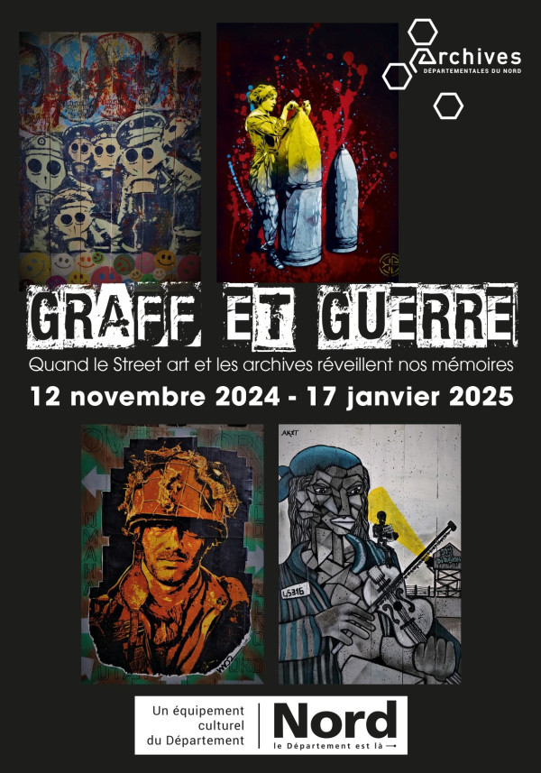 "Graff et Guerre. Quand le Street art et les archives réveillent... Du 12/11/2024 au 17/1/2025