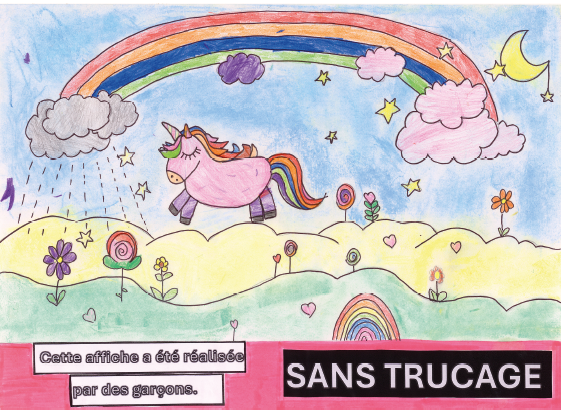 Cette affiche a été réalisée par des garçons. Sans trucage.&nbsp;
