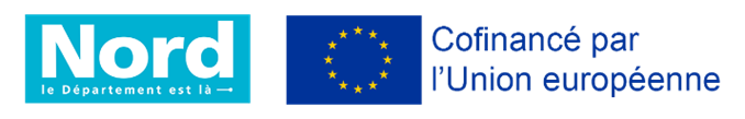 Logos du Département du Nord et du cofinancement de l'Union européenne